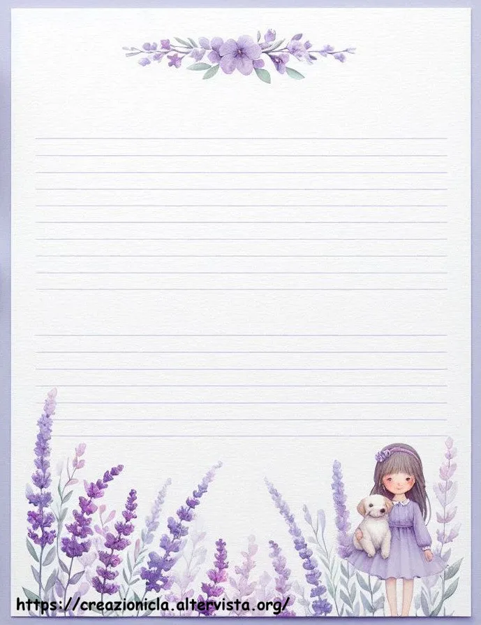 Carta da lettere lavanda
