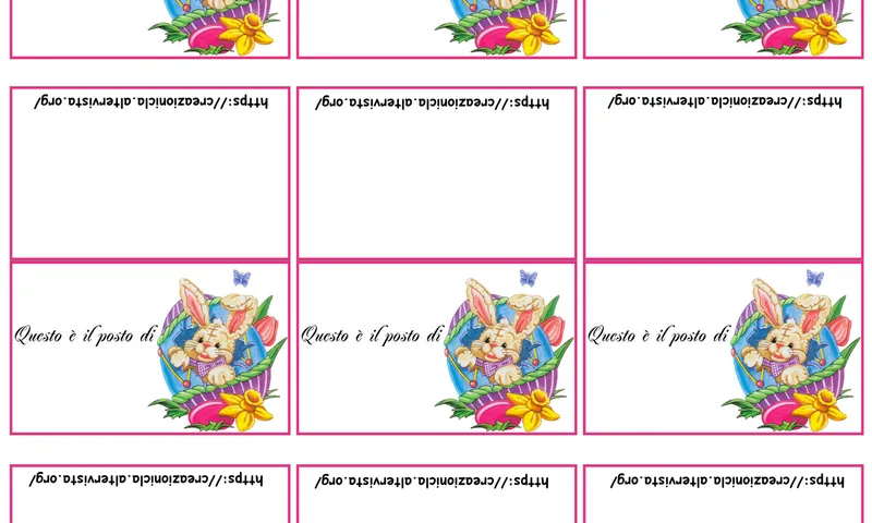 Segnaposti Pasqua