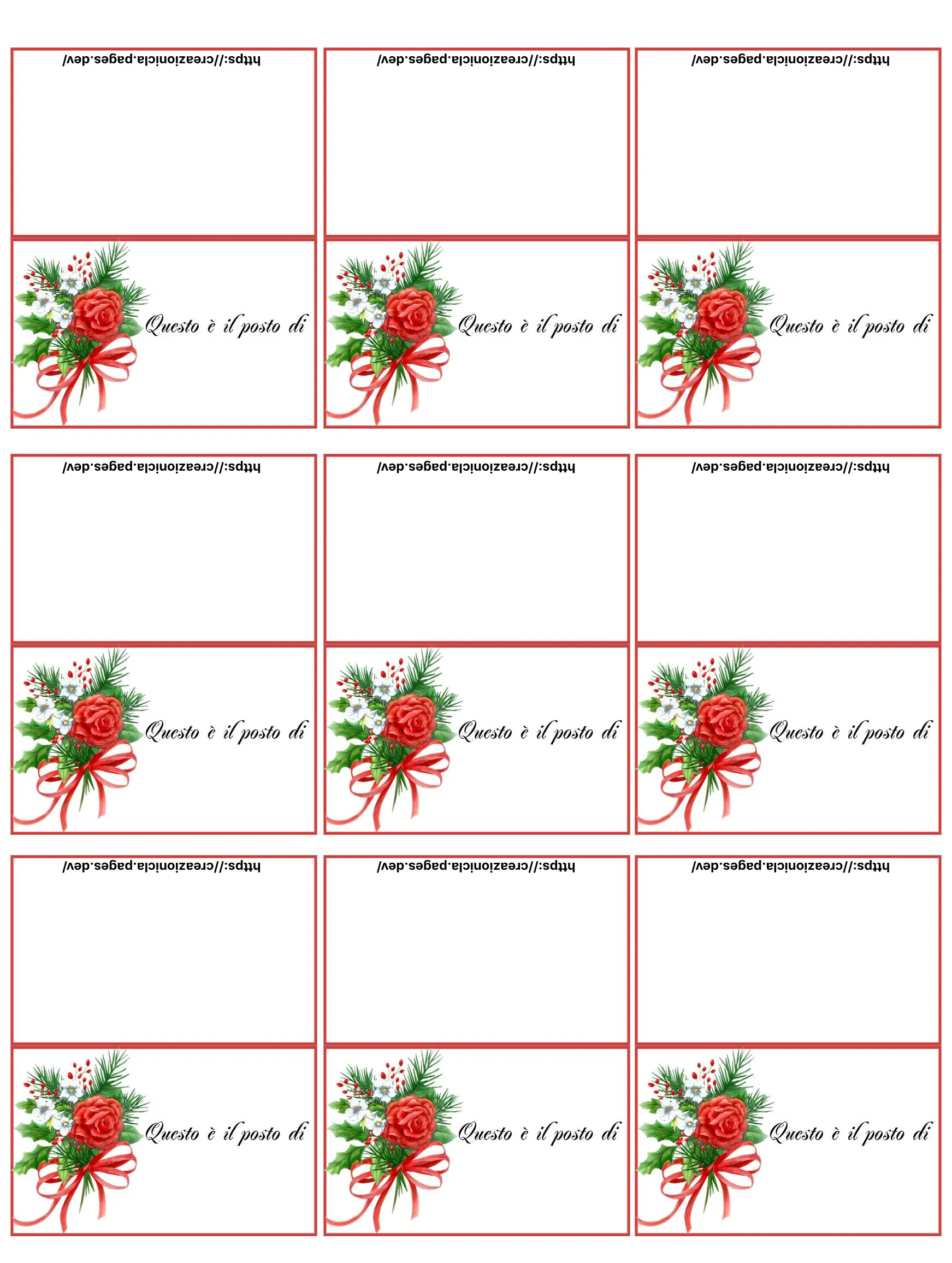 Segnaposti Natale Stampabili Gratis