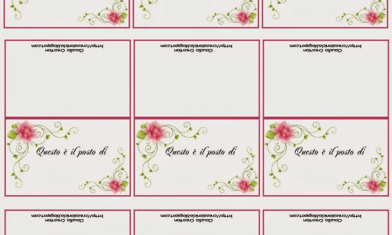 Segnaposti stampabili