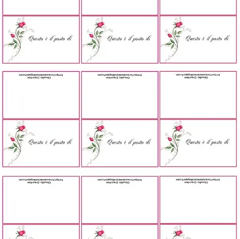 Segnaposti stampabili