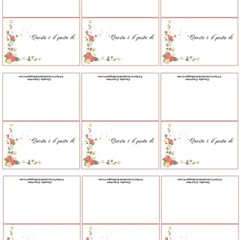 Segnaposti stampabili