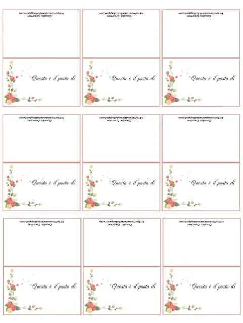 Segnaposti stampabili