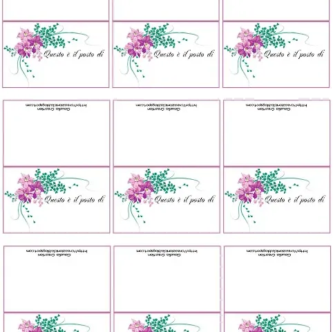 Segnaposti stampabili