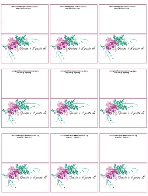 Segnaposti stampabili