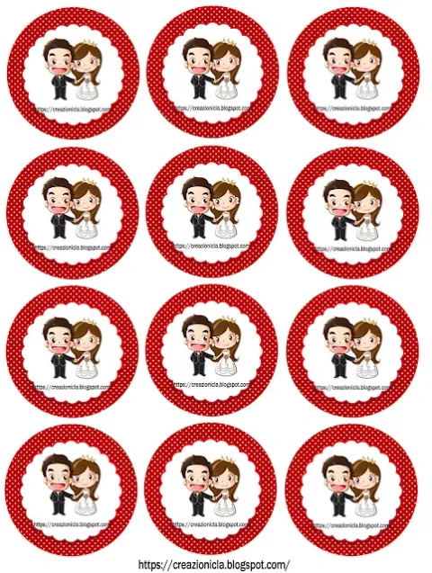 Etichette per bomboniere sposi