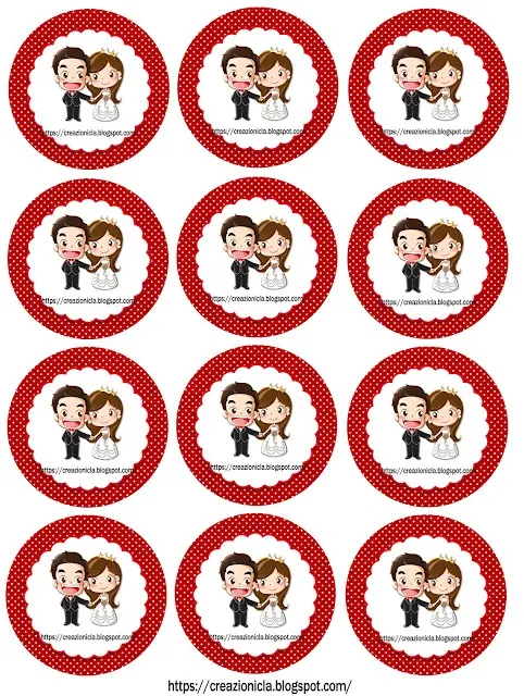 Etichette per bomboniere sposi