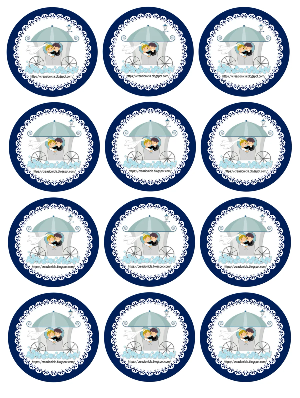 Etichette sposi stampabili