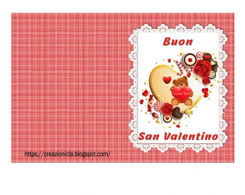 Biglietto d'auguri stampabile San Valentino