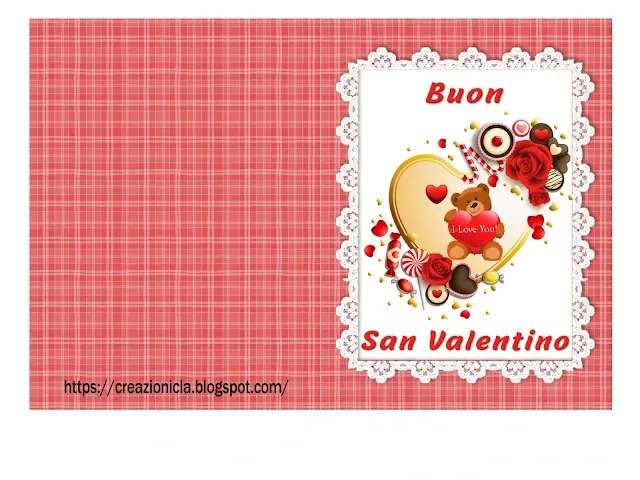 Biglietto d'auguri stampabile San Valentino