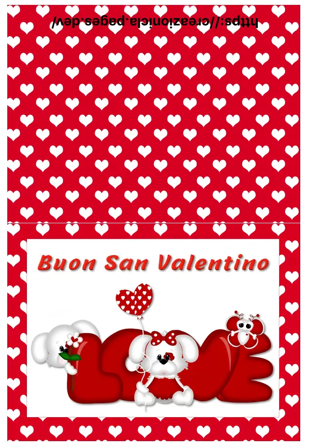 Biglietto Auguri San Valentino Stampabile Gratis