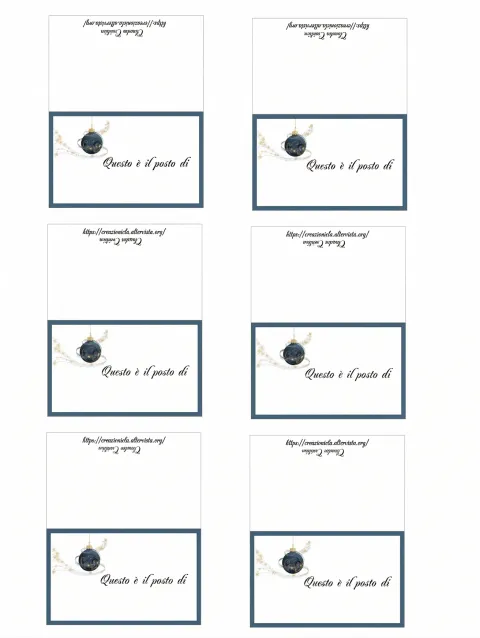 Segnaposti Natale Stampabili Gratis