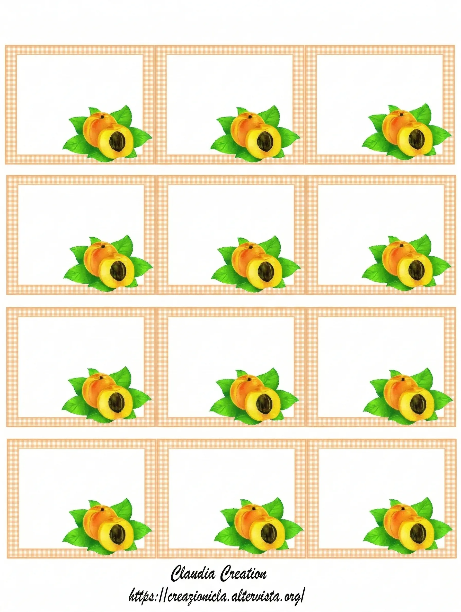 Etichette marmellate, grandi