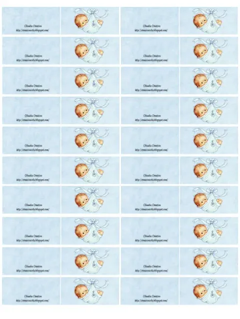 Bigliettini per bomboniere nascita baby