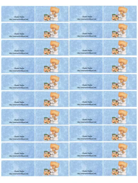 Bigliettini per bomboniere baby