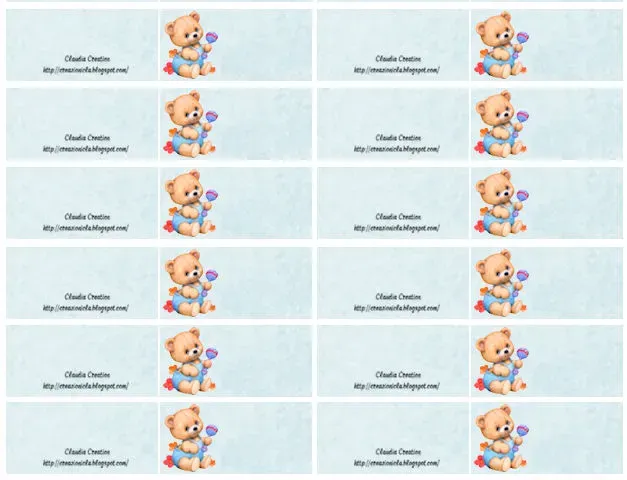 Bigliettini per bomboniere baby