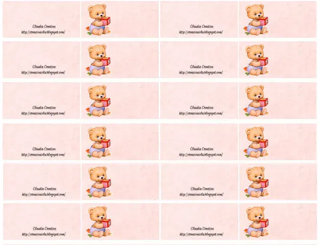 Bigliettini bomboniere per bimba