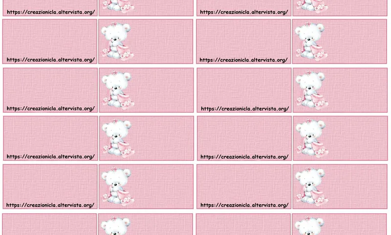 Bigliettini Bomboniere bimbi