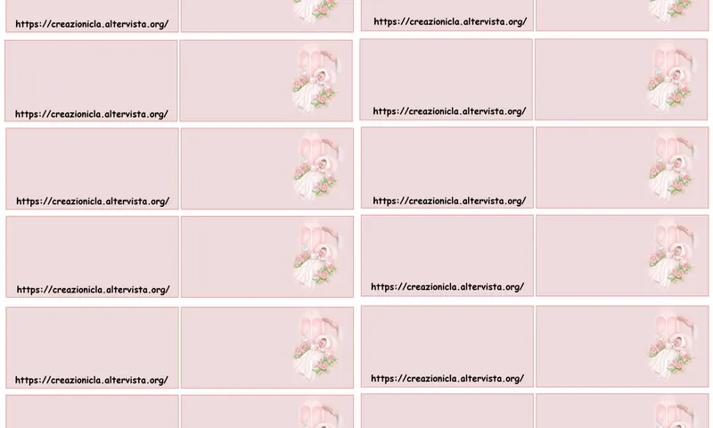 Bigliettini per bomboniere nascita