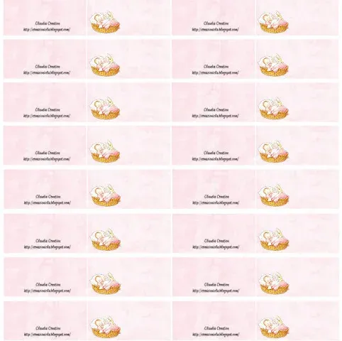 Set bimba Battesimo 3 ° parte bigliettini per bomboniere