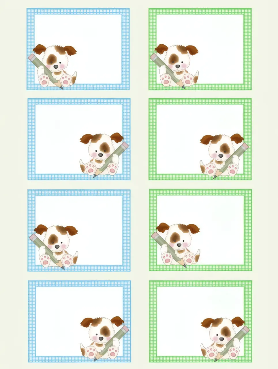 Etichette Cuccioli Grandi Stampabili Gratis — immagine 1