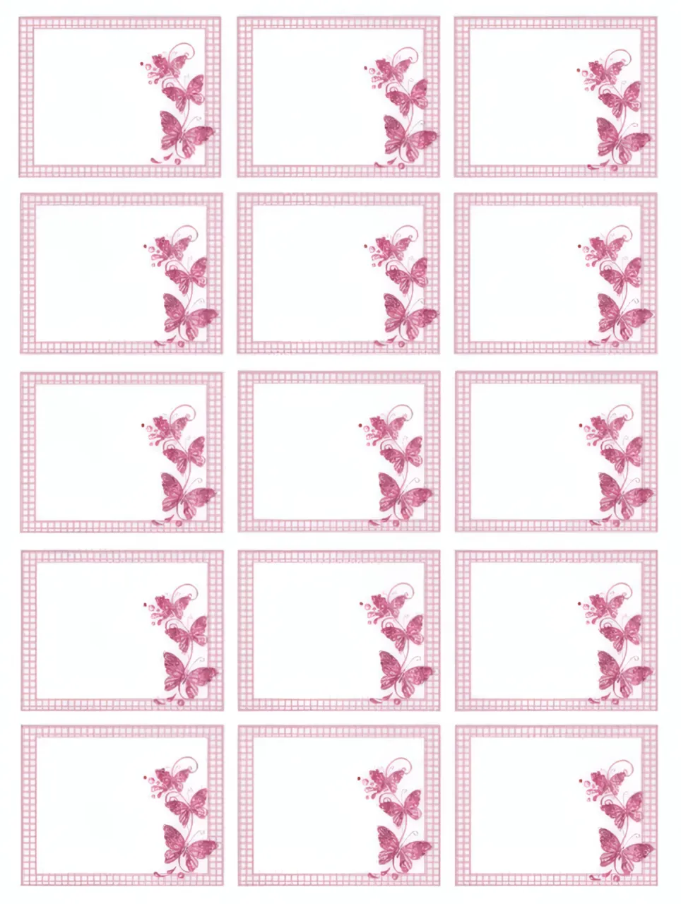 Etichette Farfalle Stampabili Gratis