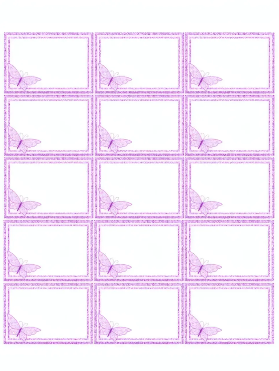 Etichette Farfalle Stampabili Gratis