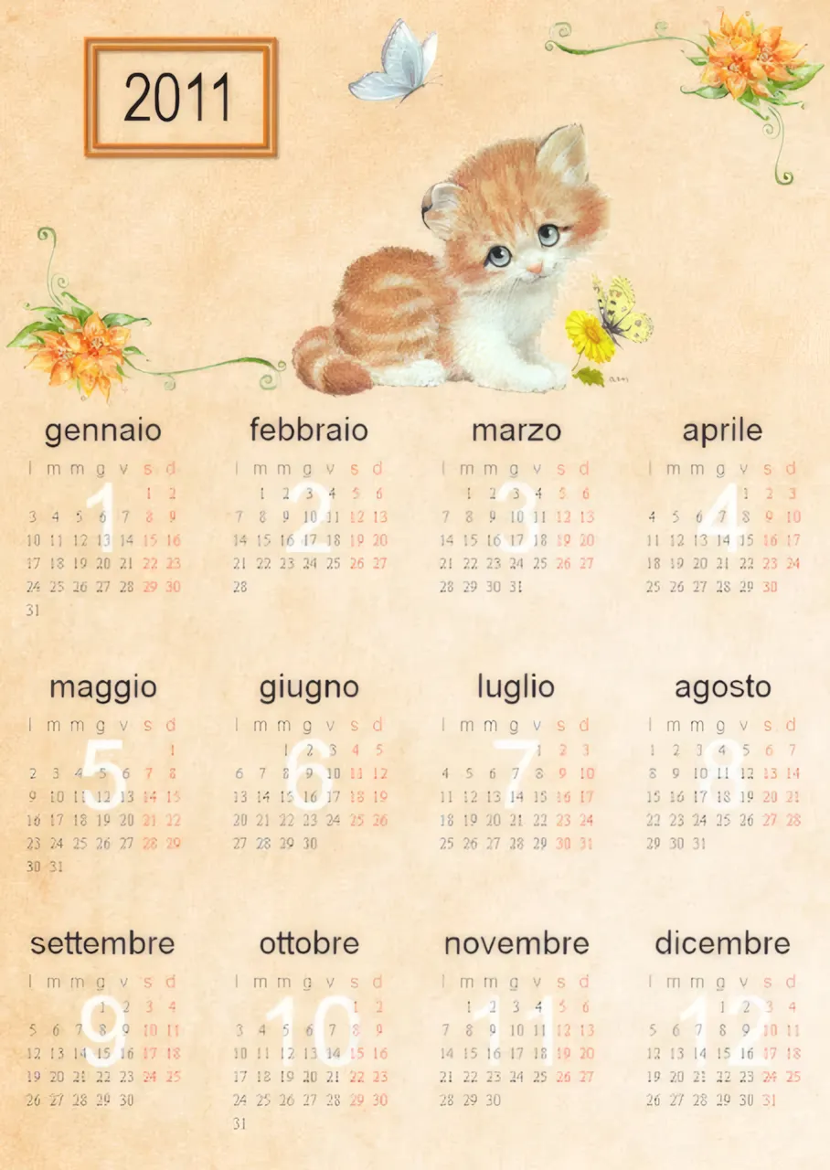 Calendario Stampabile Gratis