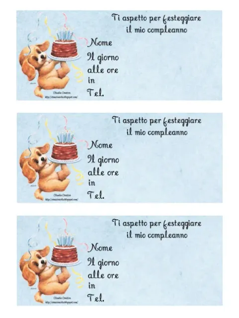 Inviti Festa maschietti