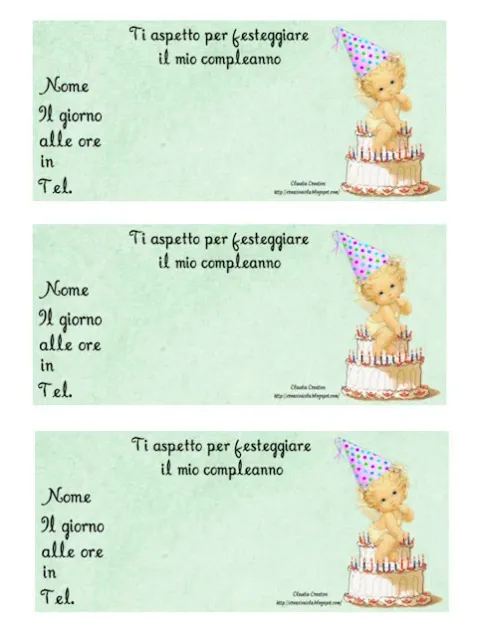 Inviti festa di compleanno