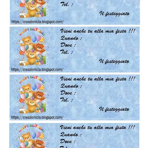 Inviti per festa