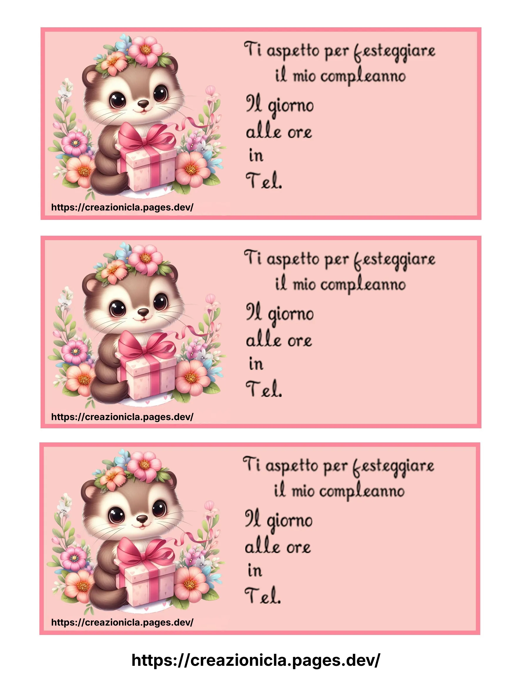Inviti Festa Compleanno Stampabili Gratis