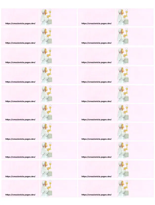 Bigliettini Bomboniere Comunione Stampabili Gratis — immagine 1