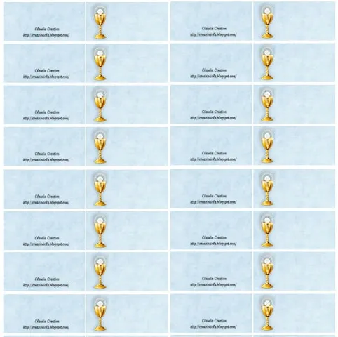 Bigliettini per bomboniere Comunione