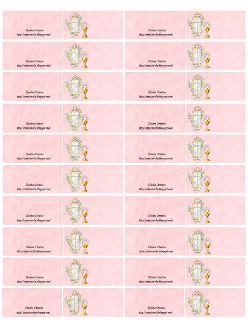 Bigliettini bomboniere Prima Comunione