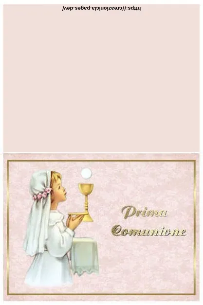 Card Auguri Comunione Stampabile Gratis