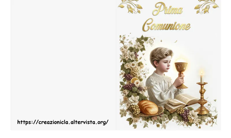 Biglietto d'auguri Comunione bimbo