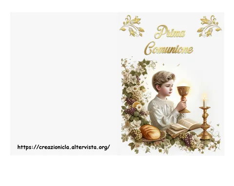 Biglietto Auguri Comunione Bimbo Stampabile Gratis
