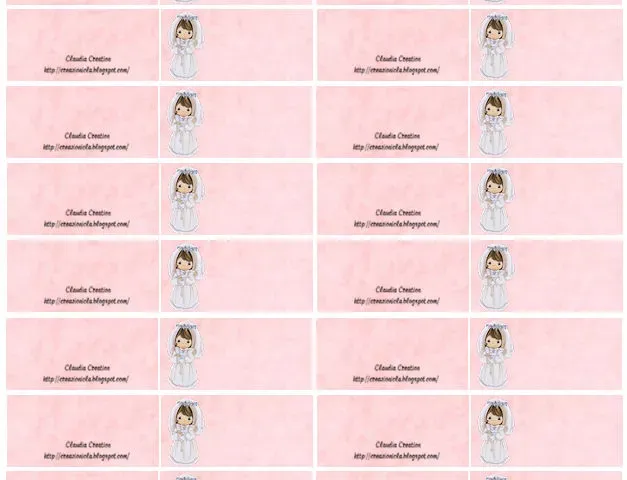 Bigliettini bomboniere comunione bimba