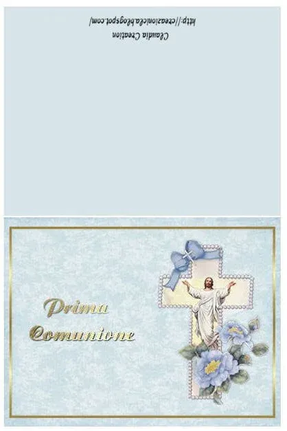 Cartoline Comunione Stampabili Gratis