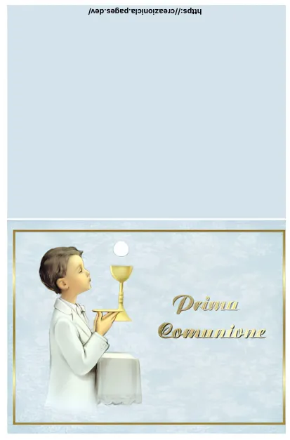 Card Auguri Comunione Stampabile Gratis