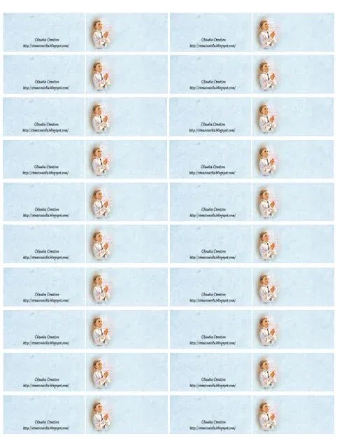 Bigliettini per bomboniere Comunione o Cresima