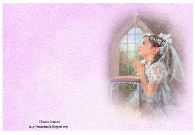 Set Comunione bimba : Card invito, biglietti invito ristorante e bigliettini per bomboniere