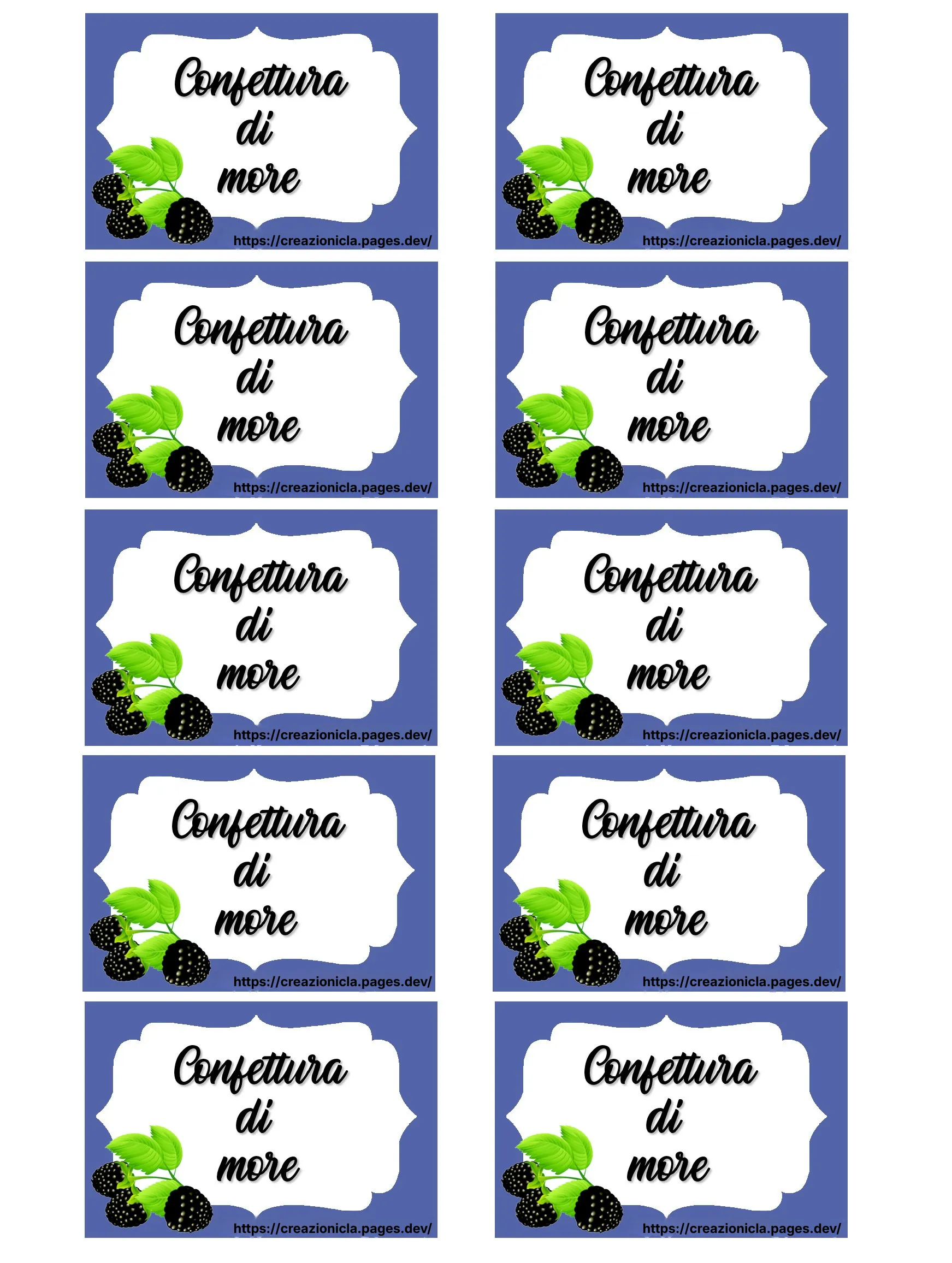 Etichette Confettata Stampabili Gratis