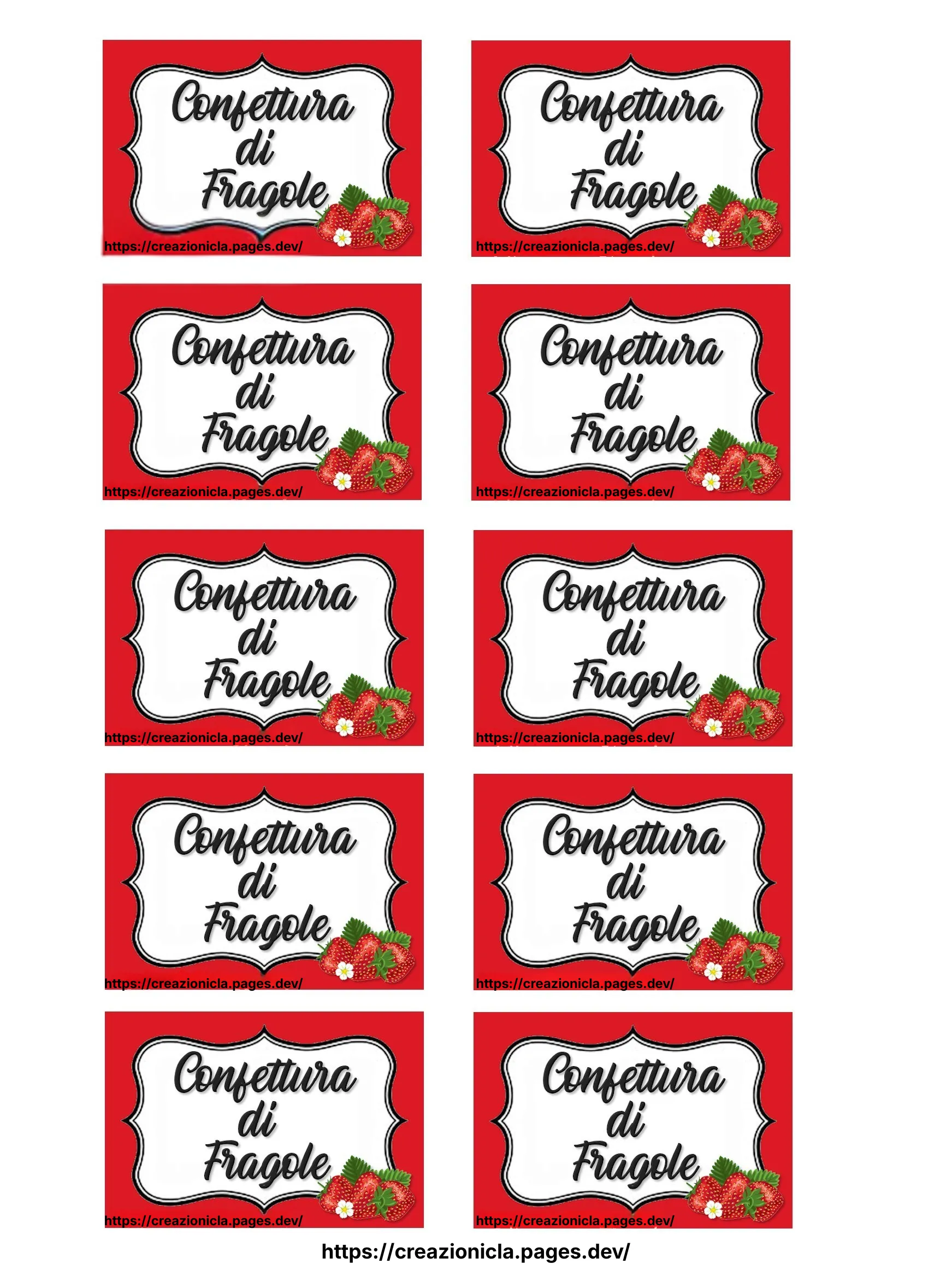 Etichette Confettata Stampabili Gratis