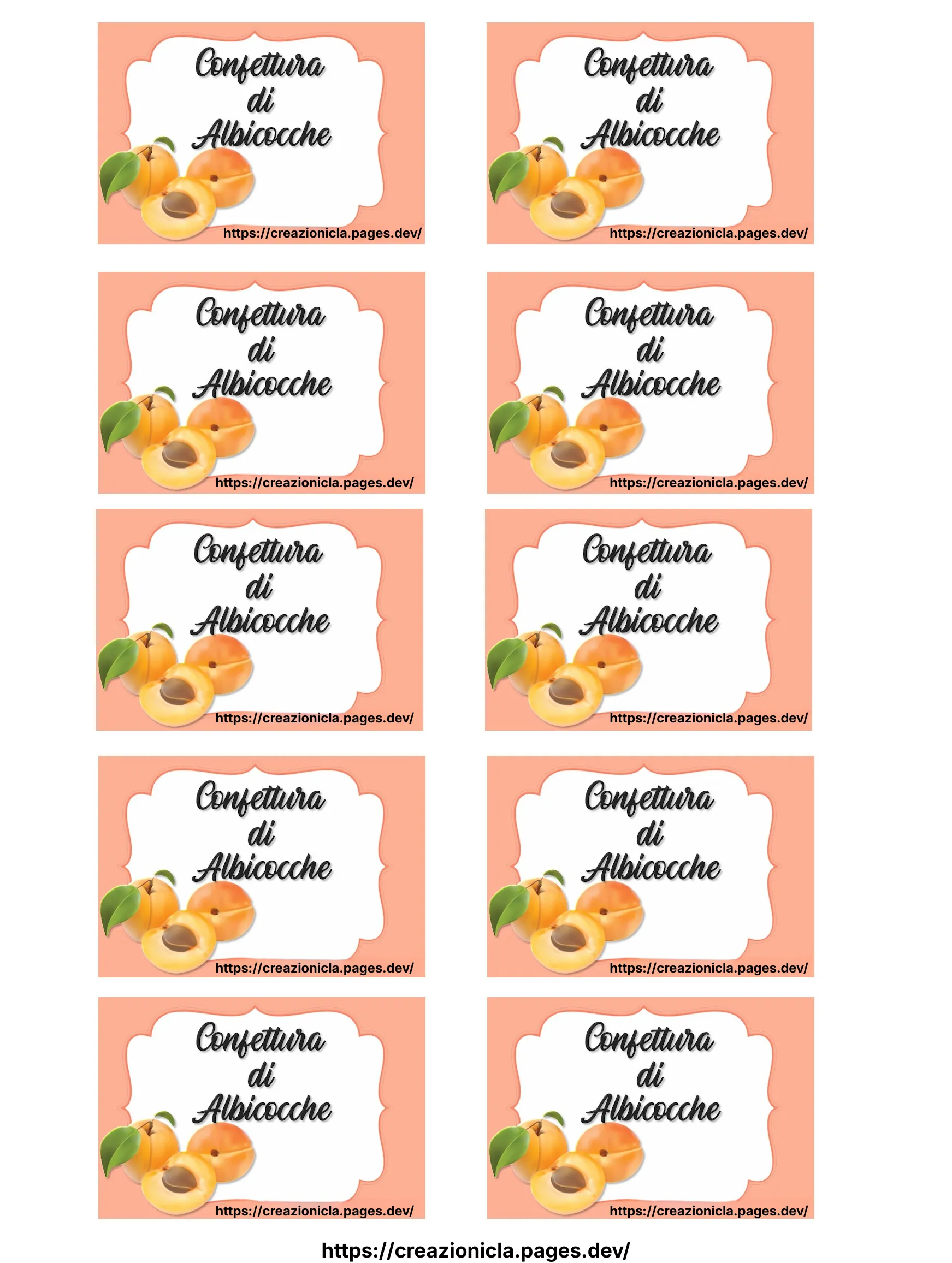 Etichette Confettata Stampabili Gratis