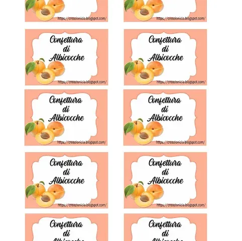Etichette per confetture