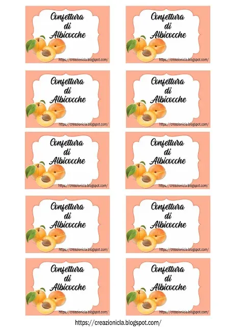 Etichette per confetture