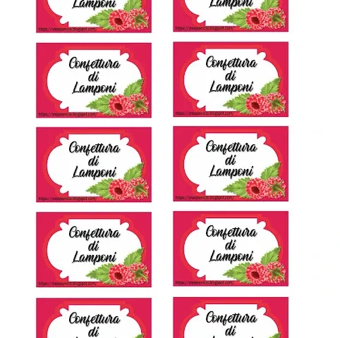 Etichette per confettura