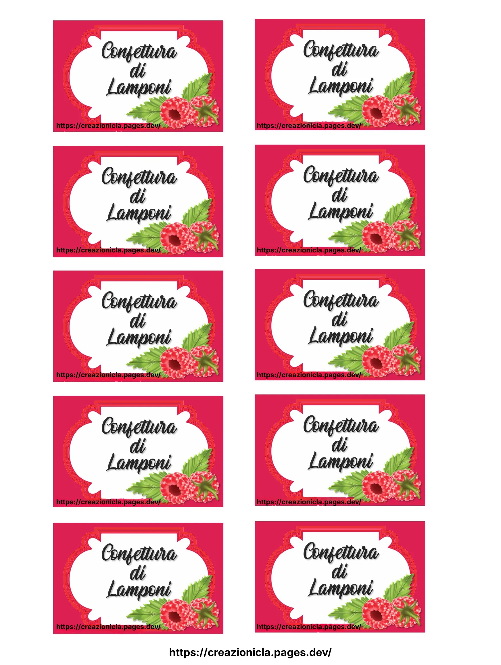 Etichette Confettata Stampabili Gratis